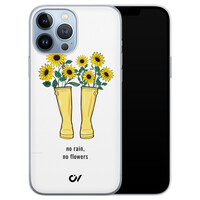 Casevibes iPhone 13 Pro Max hoesje siliconen - No Rain, No Flowers