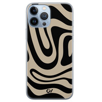 Casevibes iPhone 13 Pro Max hoesje siliconen - Abstract Black Waves