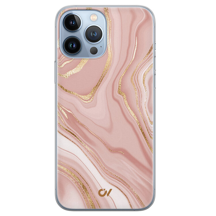 Casevibes iPhone 13 Pro Max hoesje siliconen - Rose Marble