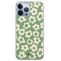 Casevibes iPhone 13 Pro Max hoesje siliconen - Retro Cute Flowers