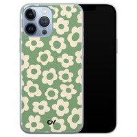 Casevibes iPhone 13 Pro Max hoesje siliconen - Retro Cute Flowers