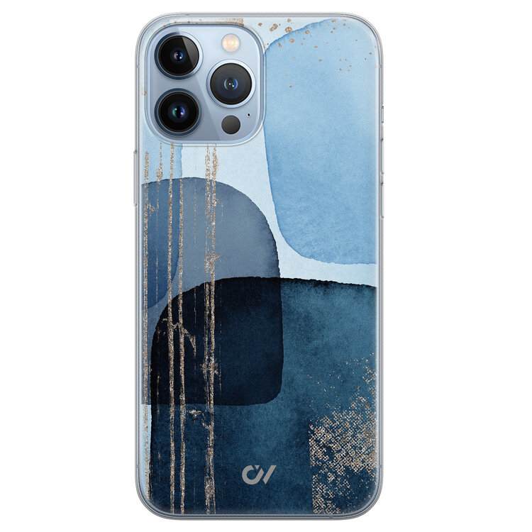 Casevibes iPhone 13 Pro Max hoesje siliconen - Blue Abstract Shapes