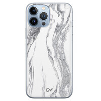 Casevibes iPhone 13 Pro Max hoesje siliconen - Marble Ivory