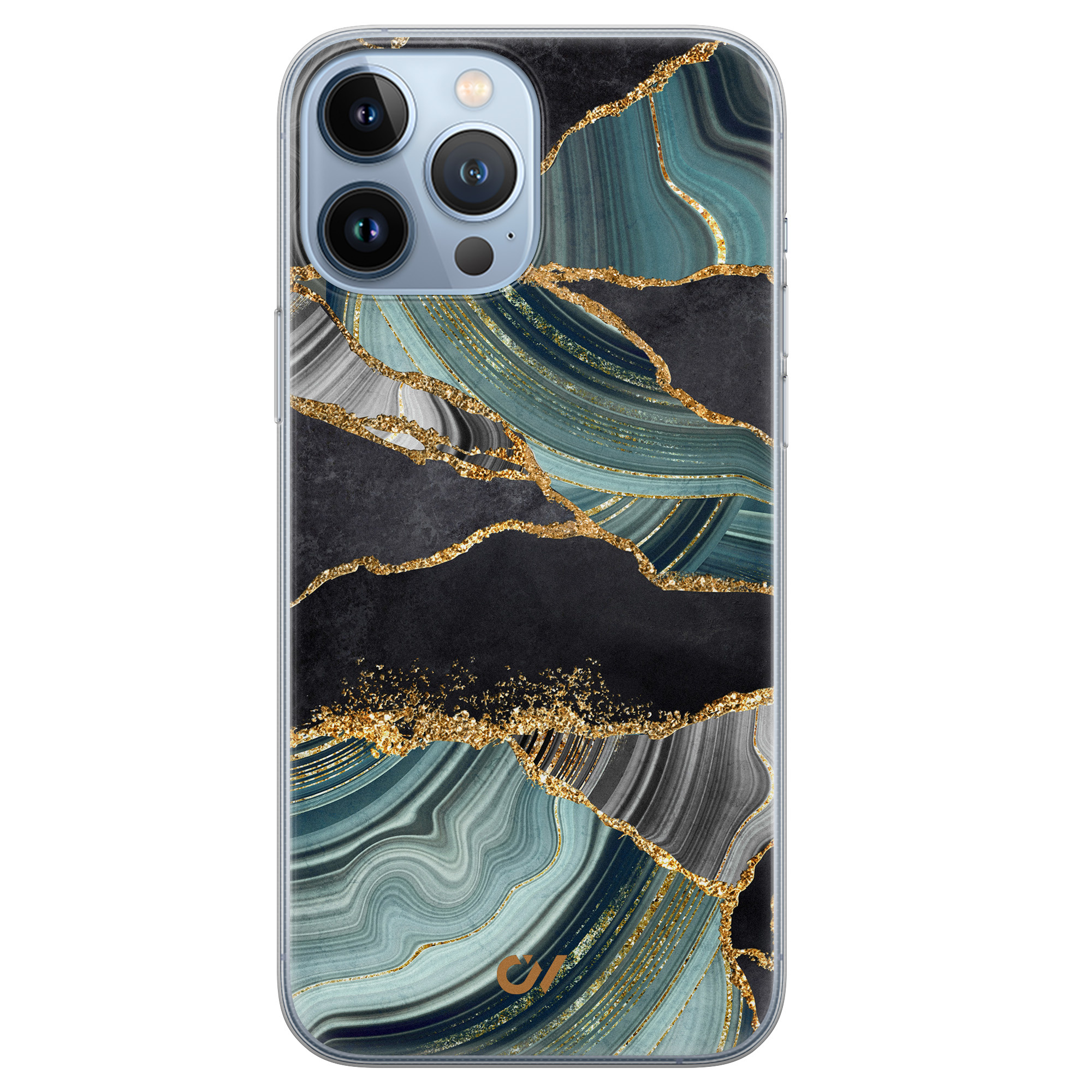 Casevibes iPhone 13 Pro Max hoesje siliconen - Marble Jade Stone