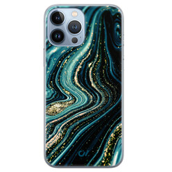 Casevibes iPhone 13 Pro Max hoesje siliconen - Blue Marble Waves