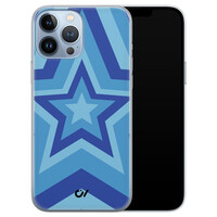 Casevibes iPhone 13 Pro Max hoesje siliconen - Retro Ster Blauw