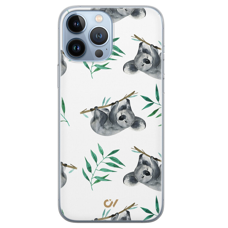 Casevibes iPhone 13 Pro Max hoesje siliconen - Koala Print