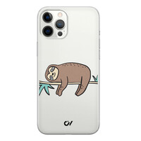 Casevibes iPhone 12 Pro Max hoesje siliconen - Luiaard