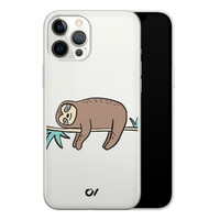 Casevibes iPhone 12 Pro Max hoesje siliconen - Luiaard