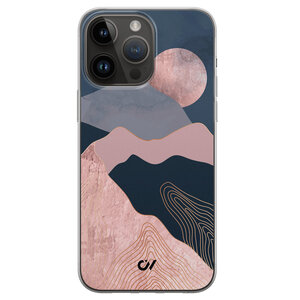 Casevibes iPhone 14 Pro Max hoesje siliconen - Landscape Rosegold