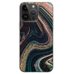 Casevibes iPhone 14 Pro Max hoesje siliconen - Marble Twilight