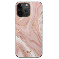 Casevibes iPhone 14 Pro Max hoesje siliconen - Rose Marble