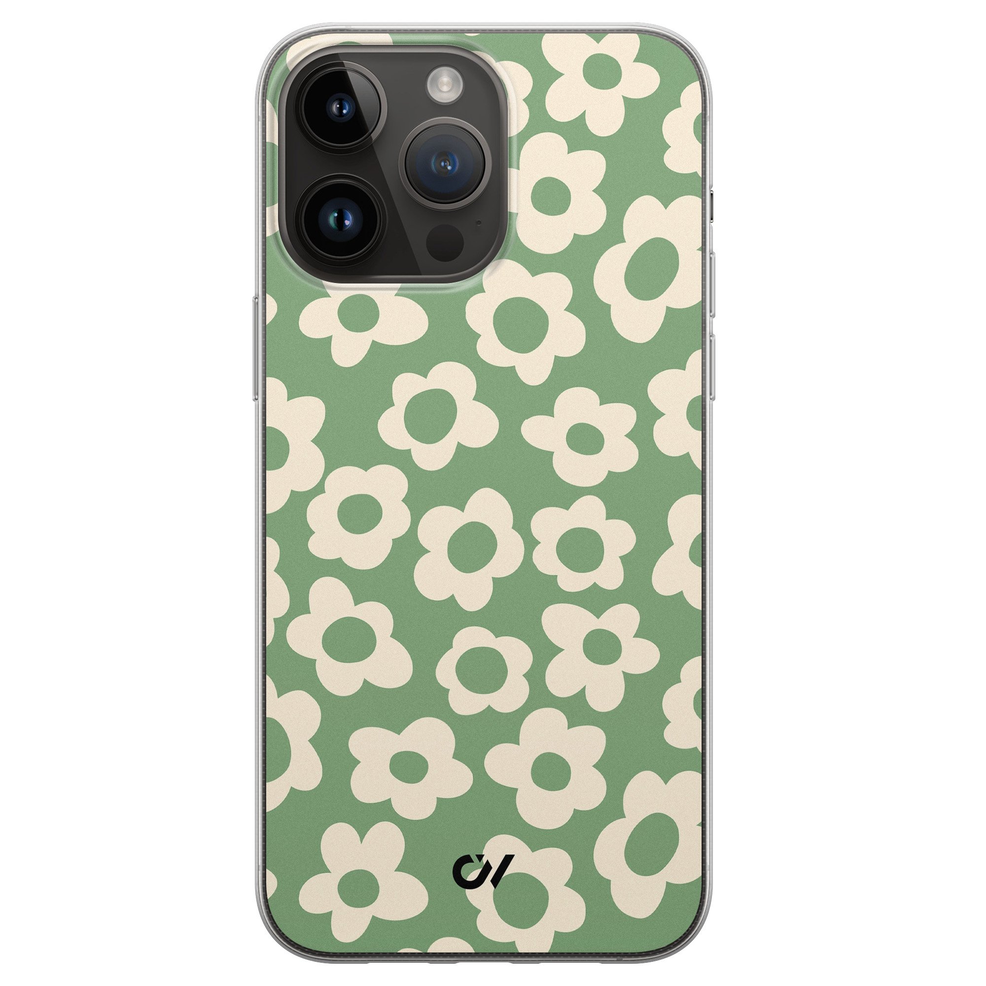 Casevibes iPhone 14 Pro Max hoesje siliconen - Retro Cute Flowers