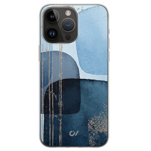 Casevibes iPhone 14 Pro Max hoesje siliconen - Blue Abstract Shapes