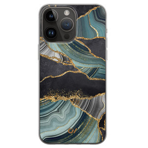 Casevibes iPhone 14 Pro Max hoesje siliconen - Marble Jade Stone