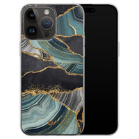 Casevibes iPhone 14 Pro Max hoesje siliconen - Marble Jade Stone