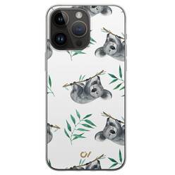 Casevibes iPhone 14 Pro Max hoesje siliconen - Koala Print