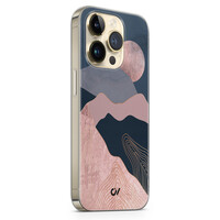 Casevibes iPhone 14 Pro hoesje siliconen - Landscape Rosegold