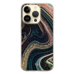 Casevibes iPhone 14 Pro hoesje siliconen - Marble Twilight