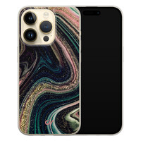 Casevibes iPhone 14 Pro hoesje siliconen - Marble Twilight