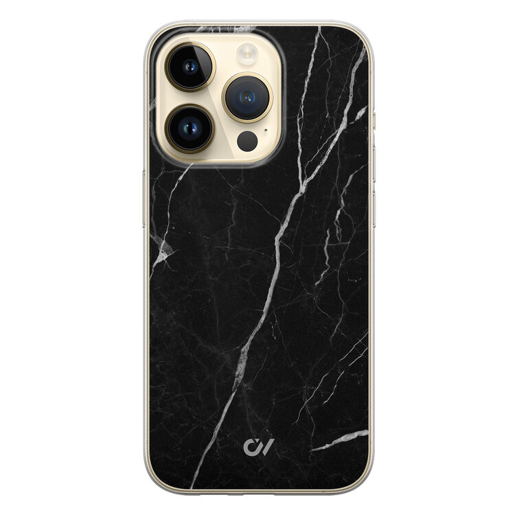 Casevibes iPhone 14 Pro hoesje siliconen - Marble Noir
