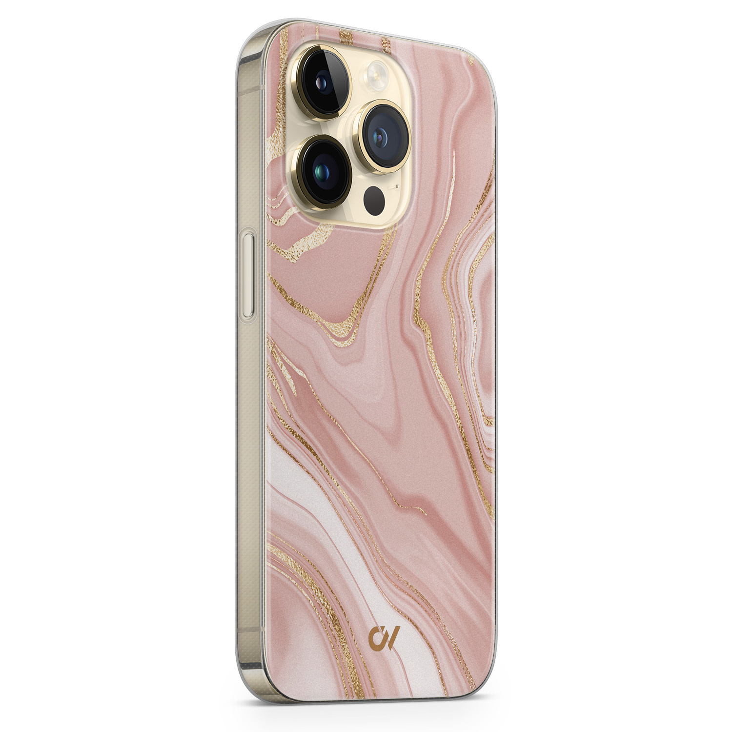 Casevibes iPhone 14 Pro hoesje siliconen - Rose Marble