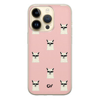 Casevibes iPhone 14 Pro hoesje siliconen - Lama Print