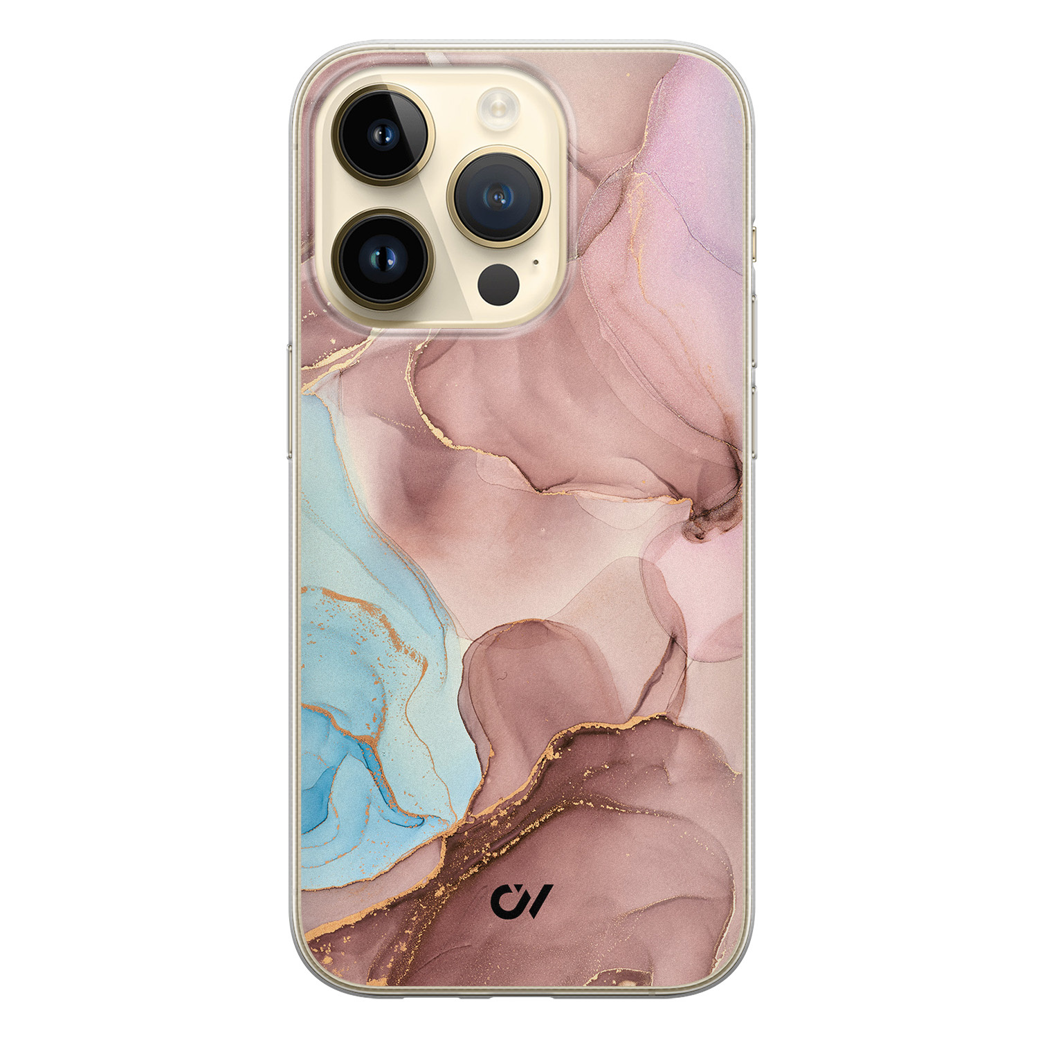 Casevibes iPhone 14 Pro hoesje siliconen - Marble Clouds