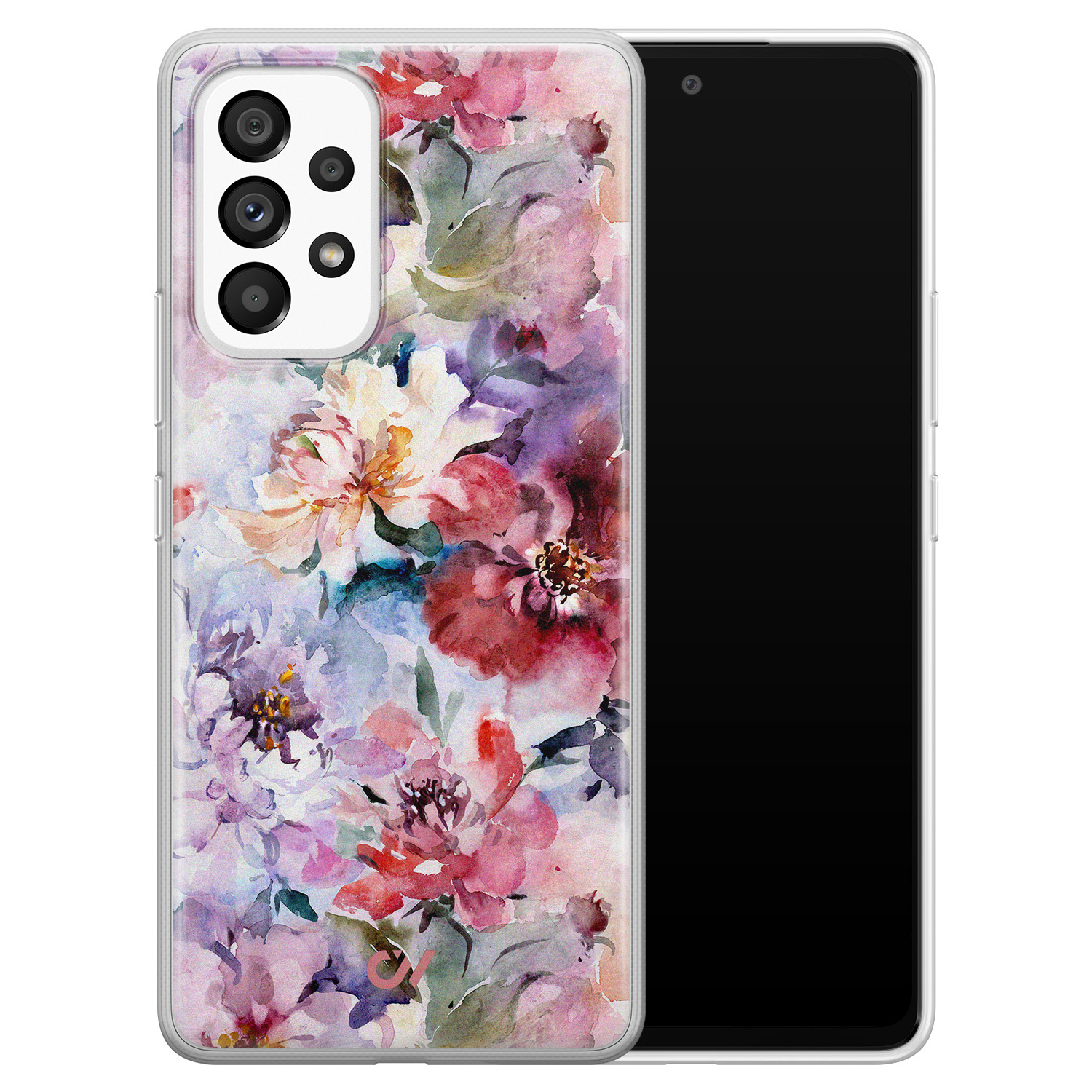 Casevibes Samsung Galaxy A53 hoesje siliconen - Bloemen Acryl