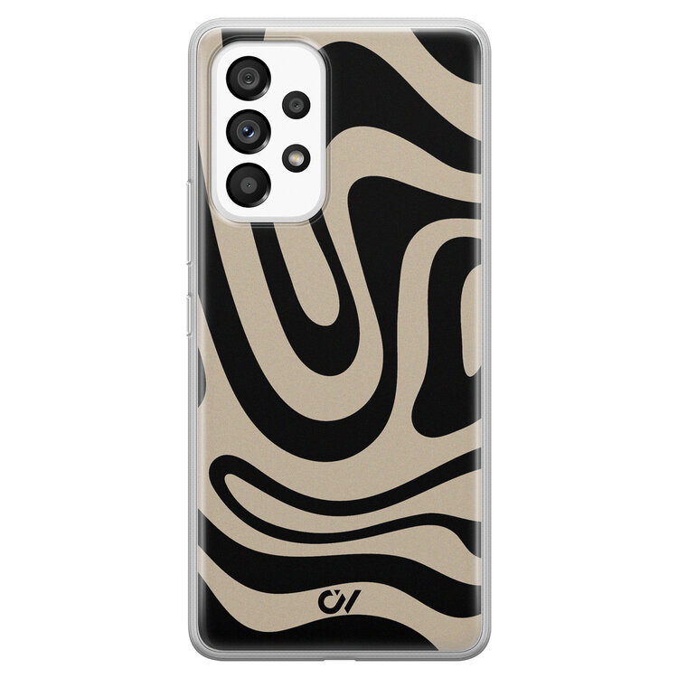 Casevibes Samsung Galaxy A53 hoesje siliconen - Abstract Black Waves