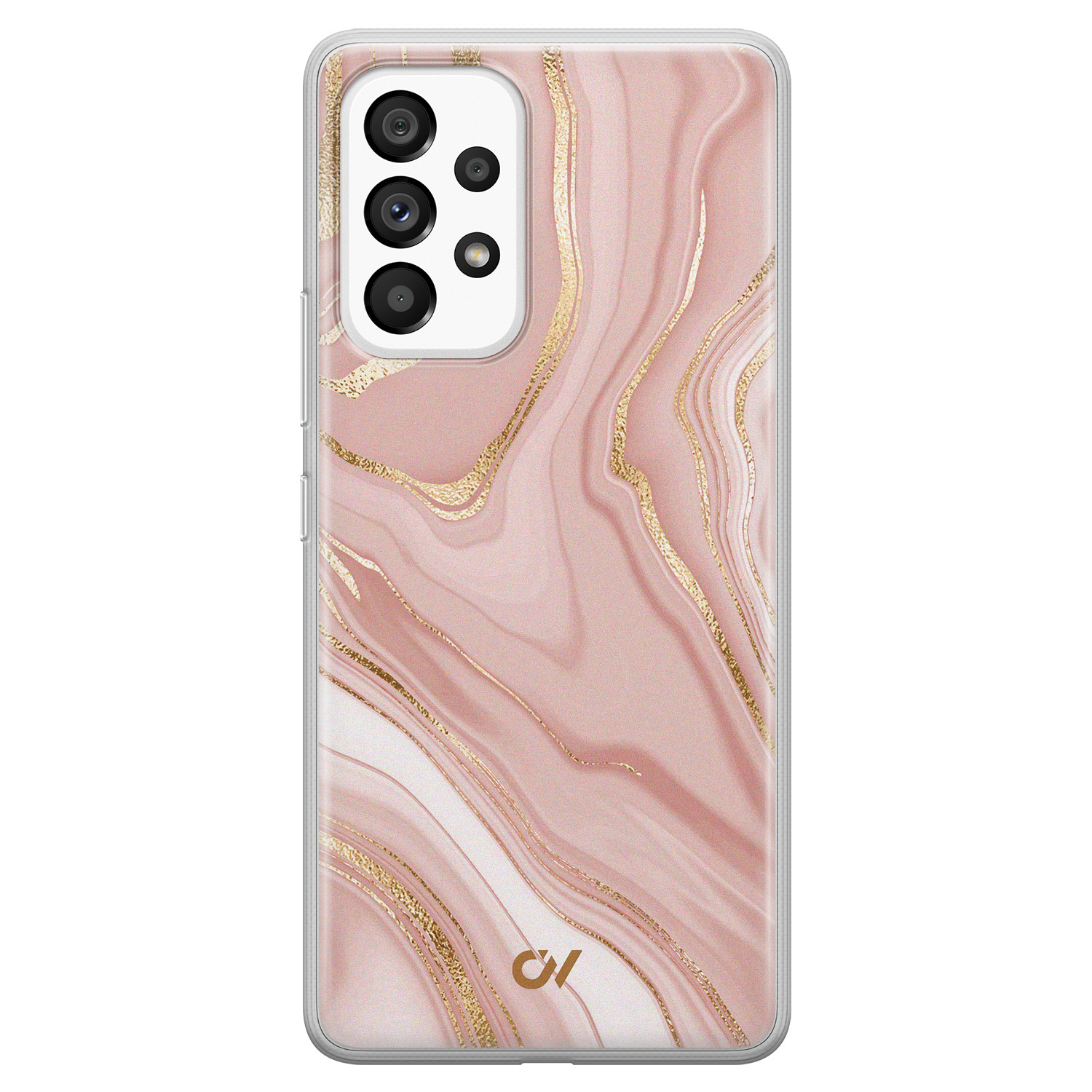 Casevibes Samsung Galaxy A53 hoesje siliconen - Rose Marble