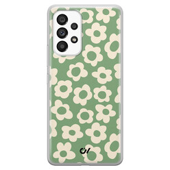 Casevibes Samsung Galaxy A53 hoesje siliconen - Retro Cute Flowers
