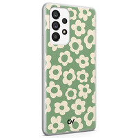 Casevibes Samsung Galaxy A53 hoesje siliconen - Retro Cute Flowers