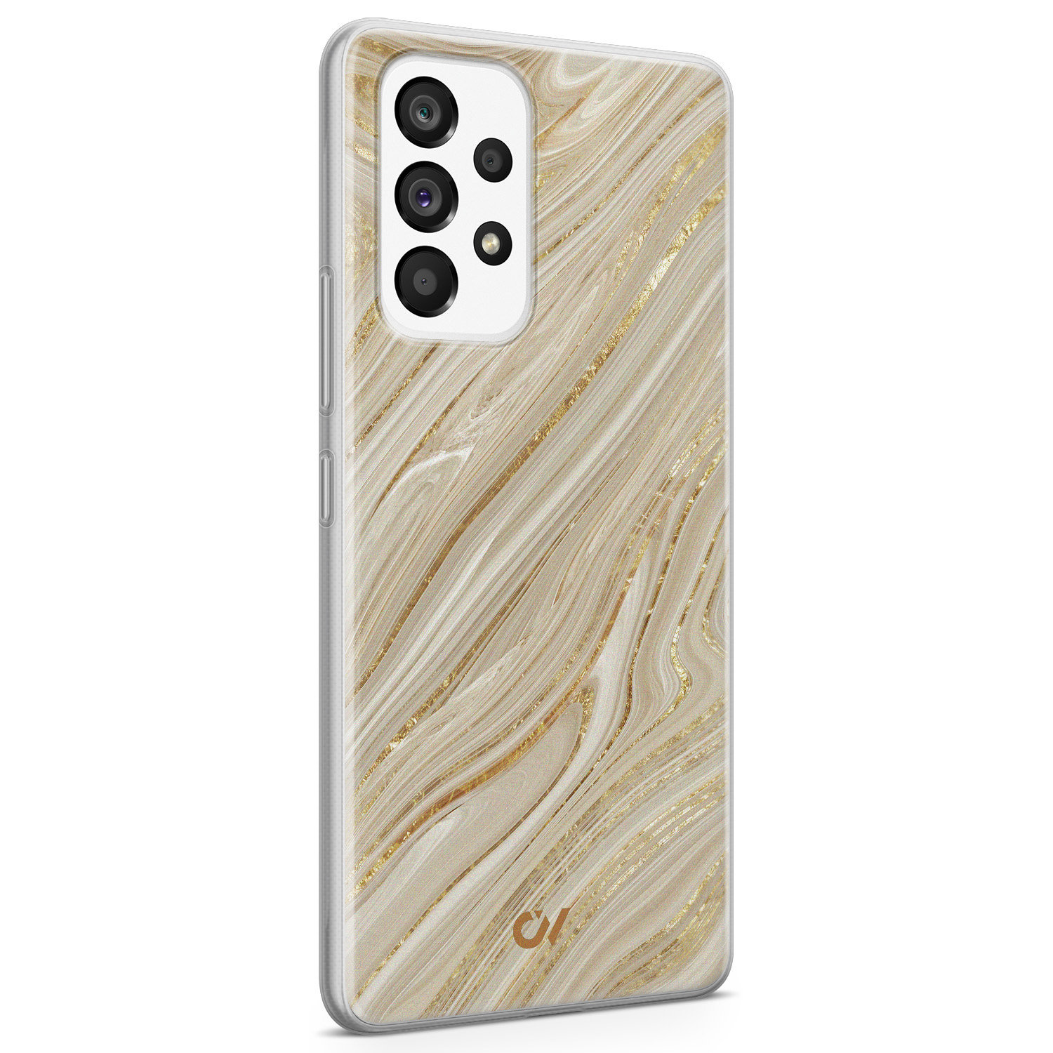 Casevibes Samsung Galaxy A53 hoesje siliconen - Golden Marble