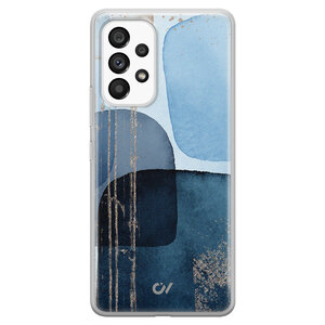 Casevibes Samsung Galaxy A53 hoesje siliconen - Blue Abstract Shapes