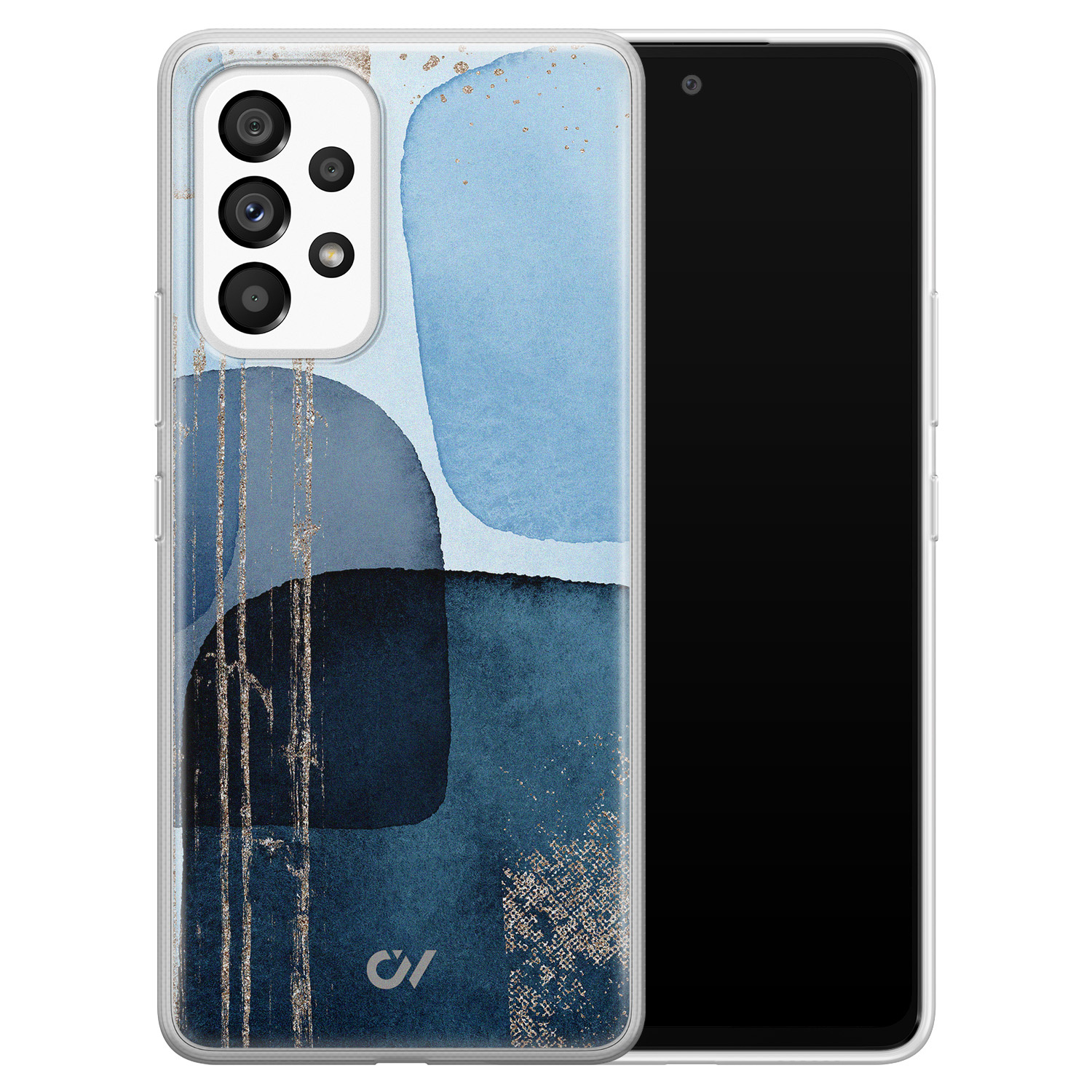 Casevibes Samsung Galaxy A53 hoesje siliconen - Blue Abstract Shapes