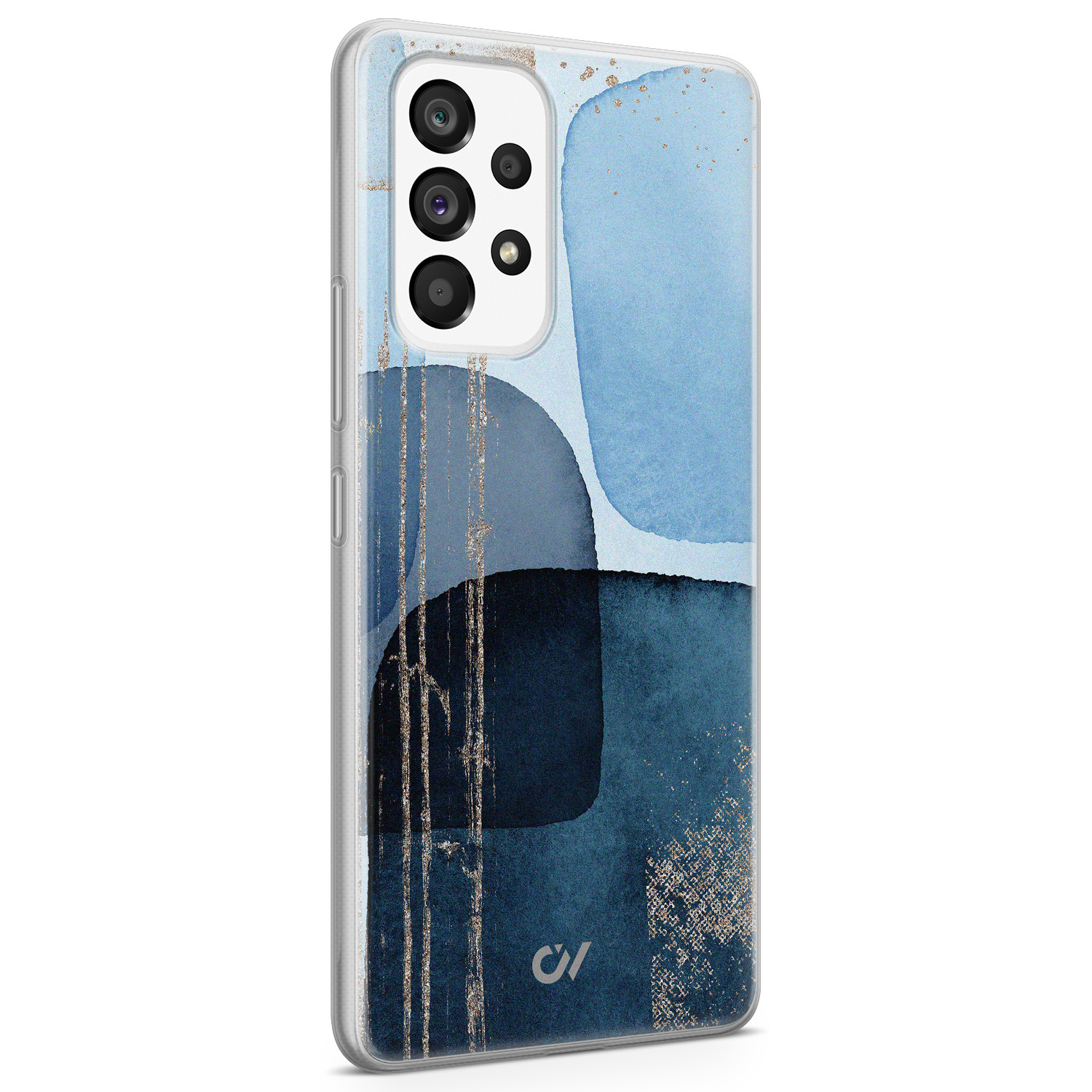 Casevibes Samsung Galaxy A53 hoesje siliconen - Blue Abstract Shapes