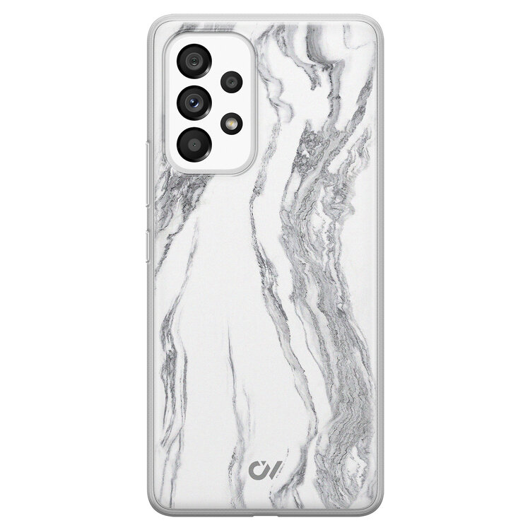 Casevibes Samsung Galaxy A53 hoesje siliconen - Marble Ivory