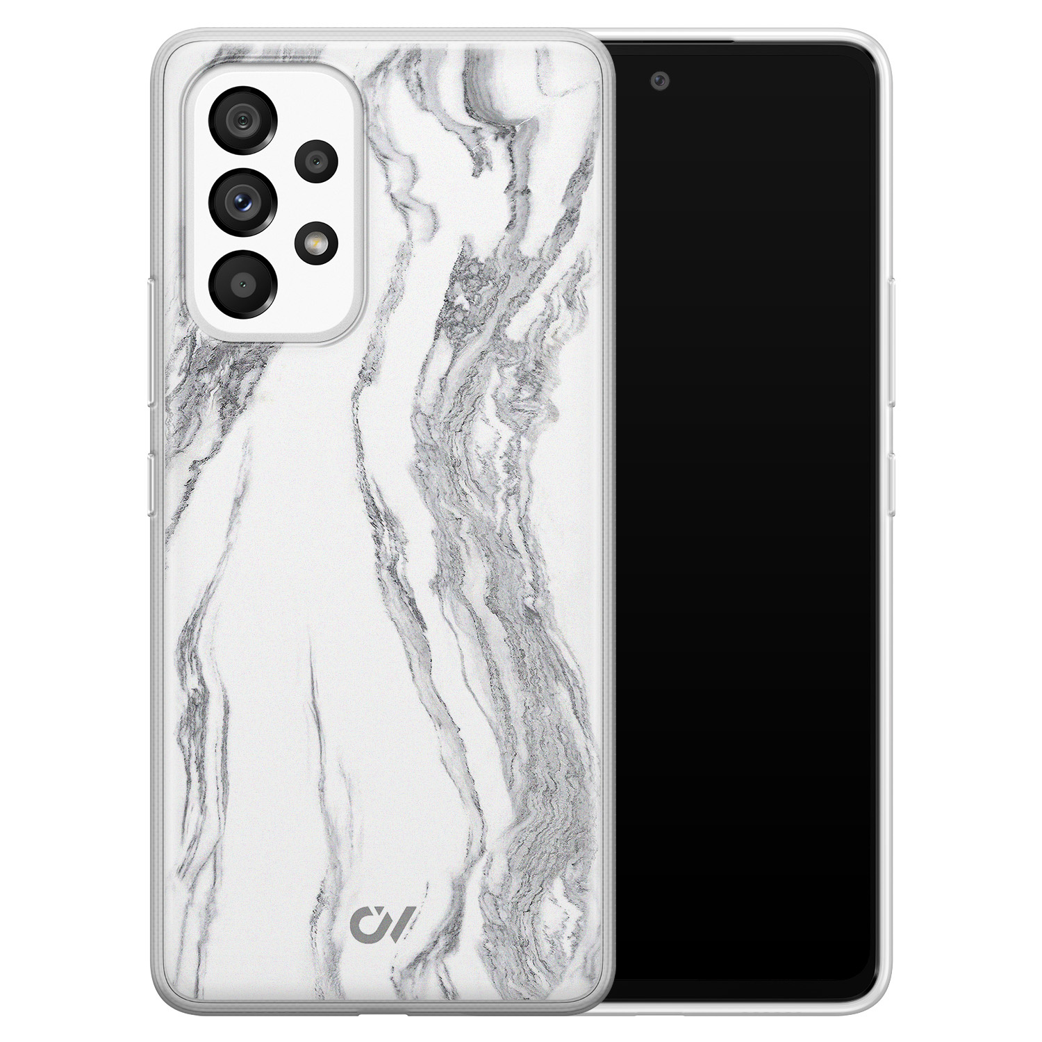 Casevibes Samsung Galaxy A53 hoesje siliconen - Marble Ivory
