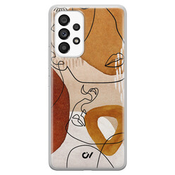 Casevibes Samsung Galaxy A53 hoesje siliconen - Abstract Shape Faces