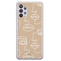 Casevibes Samsung Galaxy A32 5G hoesje siliconen - Oneline Faces