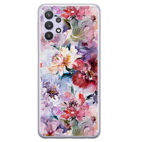 Casevibes Samsung Galaxy A32 5G hoesje siliconen - Bloemen Acryl