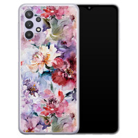 Casevibes Samsung Galaxy A32 5G hoesje siliconen - Bloemen Acryl