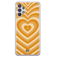 Casevibes Samsung Galaxy A32 5G hoesje siliconen - Retro Hart Geel