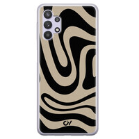 Casevibes Samsung Galaxy A32 5G hoesje siliconen - Abstract Black Waves