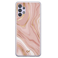 Casevibes Samsung Galaxy A32 5G hoesje siliconen - Rose Marble