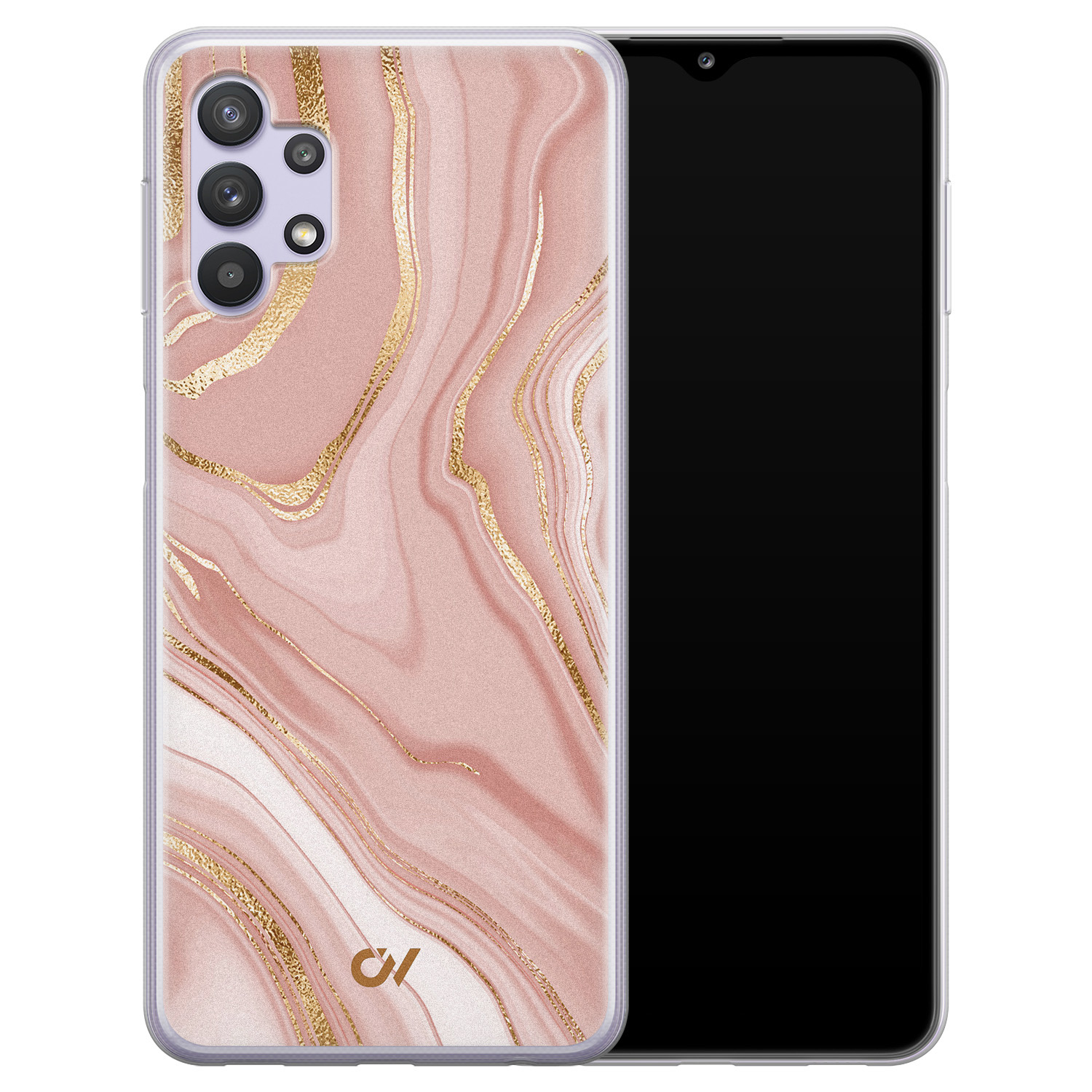 Casevibes Samsung Galaxy A32 5G hoesje siliconen - Rose Marble