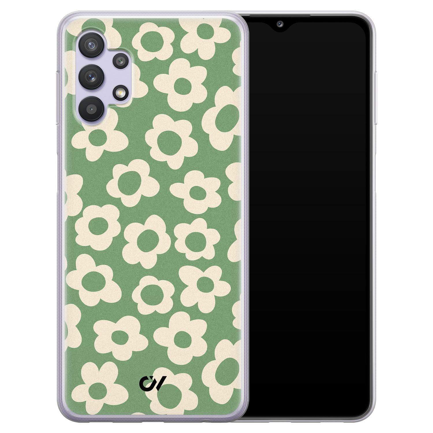 Casevibes Samsung Galaxy A32 5G hoesje siliconen - Retro Cute Flowers