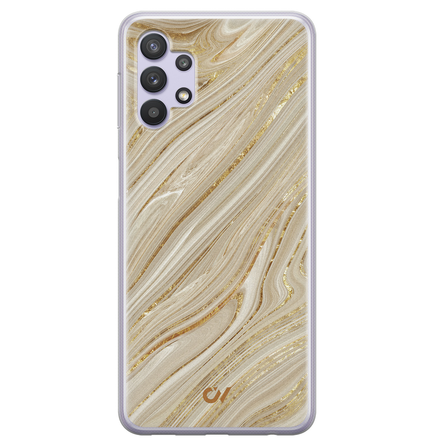 Casevibes Samsung Galaxy A32 5G hoesje siliconen - Golden Marble