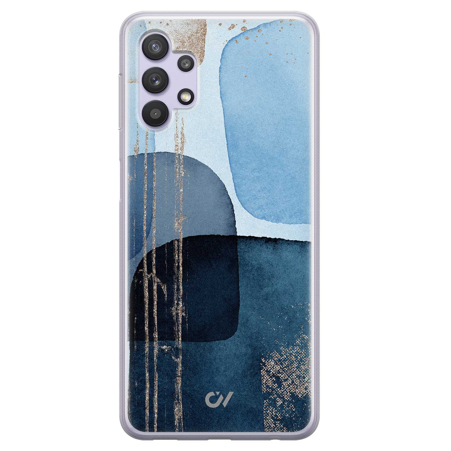 Casevibes Samsung Galaxy A32 5G hoesje siliconen - Blue Abstract Shapes